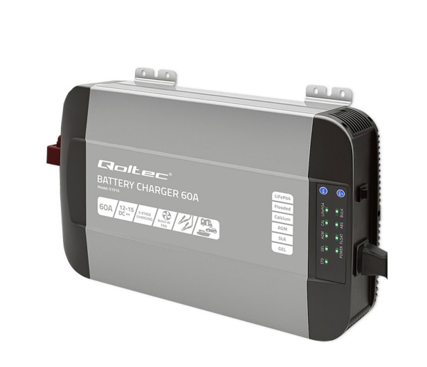 Qoltec Monolith (LiFePO4, AGM, GEL, SLA, 60A, 12V) - 1289104 - zdjęcie 2